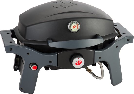 LANDMANN Pantera 1.0 Gasbarbecue – 3500W – Tafelmodel – Grilloppervlak 48x37 cm – Zwart van Landmann