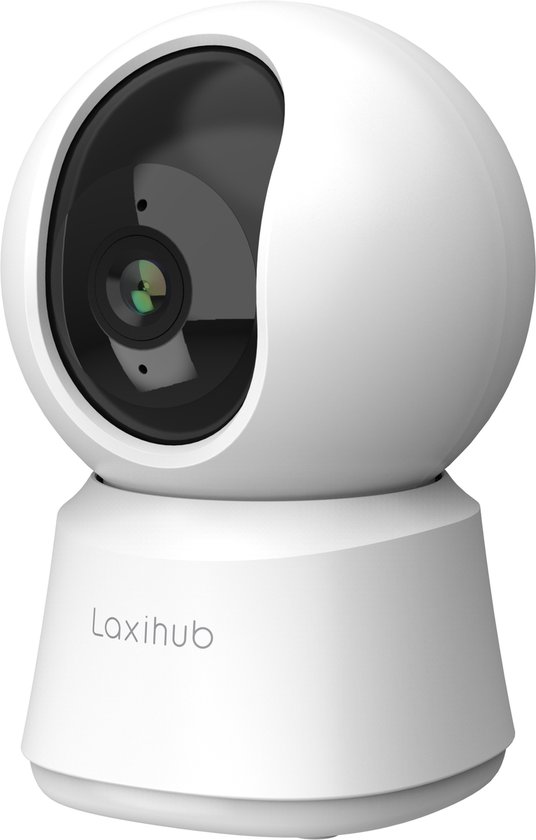 Laxihub P2T - Beveiligingscamera - Indoor camera met 32 GB SD-kaart - Ultra HD 2K/3MP Resolutie – Wifi - Privacyfunctie - Wit van Laxihub