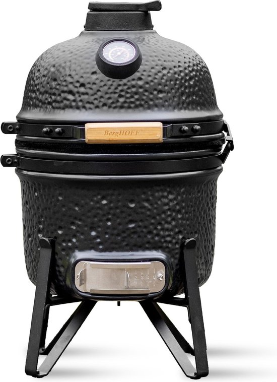 LEO Keramische BBQ oven antraciet 33cm - Grijs - van Merkloos