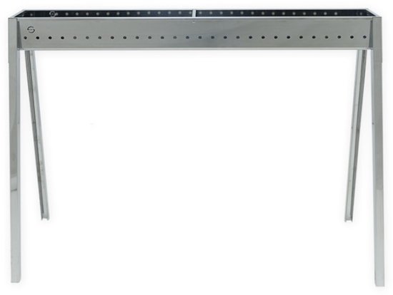 Lisa Milano 100 Arrosticini Grill – RVS Houtskoolbarbecue 100 cm – Italiaanse Spiesen BBQ van Merkloos