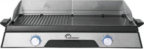 Little Balance 8735 - Elektrische plancha/bakplaat/BBQ - 2200 Watt - 2 onafhankelijke zones - PFAS vrij