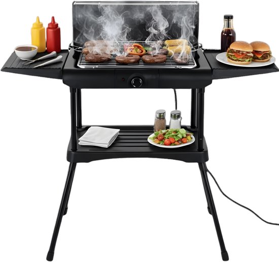 Lomera Elektrische Barbecue Staand - Elektrische Barbecue Met Onderstel - Elektrische Barbecue Op Voet - Elektrische Barbecue Balkon - Elektrische Barbecue Camping - Elektrische Bbq Staand - Staande Elektrische Barbecue van Merkloos