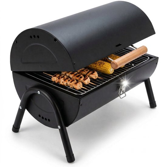 Lomera Houtskool BBQ - Houtskoolbarbecue - Tafel BBQ Houtskool - Tafelbarbecue Houtskool - Draagbare Houtskool BBQ - Camping BBQ Houtskool - Mini Houtskool BBQ - Opvouwbare Houtskool BBQ van Merkloos