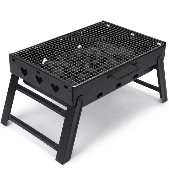 Lomera Opvouwbare BBQ - Draagbare BBQ - Houtskool BBQ - Camping BBQ - Tafel BBQ - Mini BBQ - Reis BBQ - Reisgrill - Koffer BBQ - Festival BBQ van Merkloos