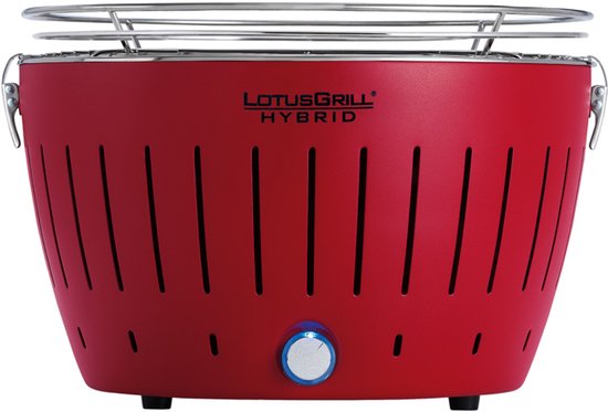 LotusGrill Classic Hybrid Tafelbarbecue - Ø350mm - Rood van LotusGrill