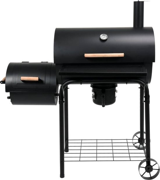 Lund Houtskoolbarbecue XXL -met rookoven - 64 x 37cm grilloppervlak