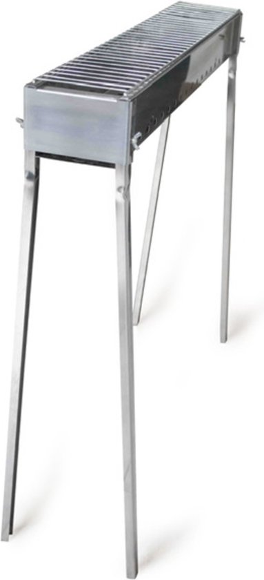 Luxe BBQ voor Arrosticini - 82 cm met grill - met houtskool - plaats voor 40 stokjes van Luxe