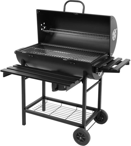 Luxe Houtskoolbarbecue met Deksel & 3 Werkbladen - XXL Grilloppervlak - Verrijdbaar - 108 x 68 x 94 cm van Luxe