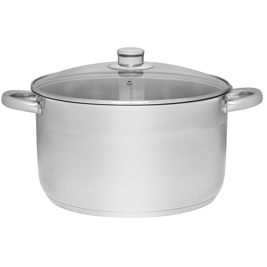 Maku Kitchen life Kookpan met glazen deksel RVS 10 L 28 cm van Maku Kitchen Life
