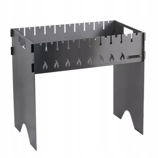 Mangal Koolgrill opvouwbaar 10 spiesen 2,5 mm staal van Gusta