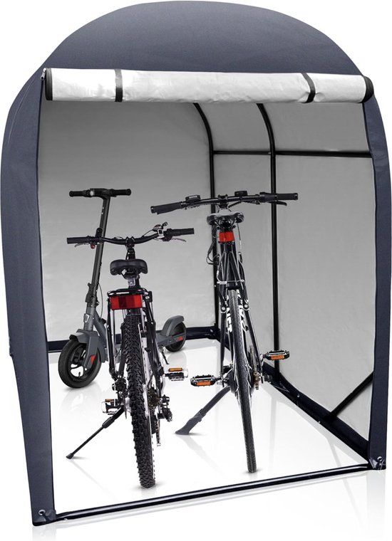 Mara Fiets Garage - Fietstent - Garage - Multifunctioneel - Bike Shelter - Antraciet - Polyethyleen Aluminium - 176 x 120 x 163 cm van Mara