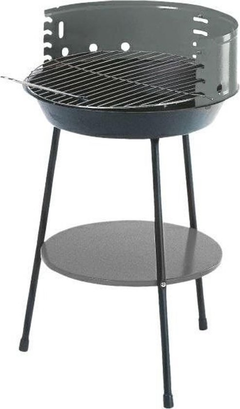 Master Grill MG915 - Barbecue - Grill - BBQ - tuingrill met onderste plank grill houtskoolgrill 35 cm diameter BBQ van Master Grill