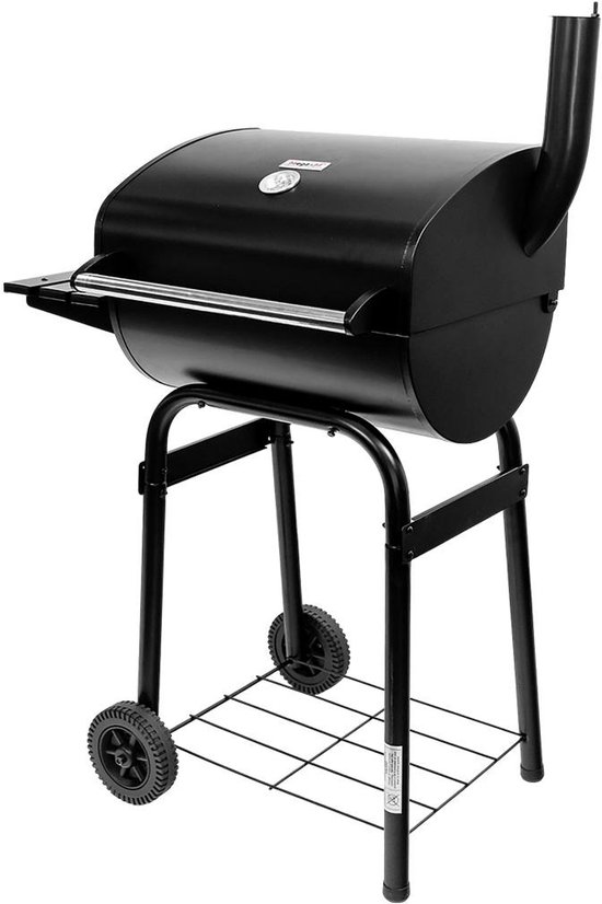 Mega-M Classic - Houtskoolbarbecue - Met deksel - Verchroomd grillrooster - Verrijdbaar ontwerp van Merkloos