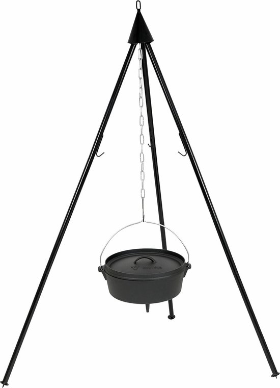 MET dutch oven-M.T.C© Deelbare-Driepoot-3poot-kookstatief-statief-tripod- -BBQ