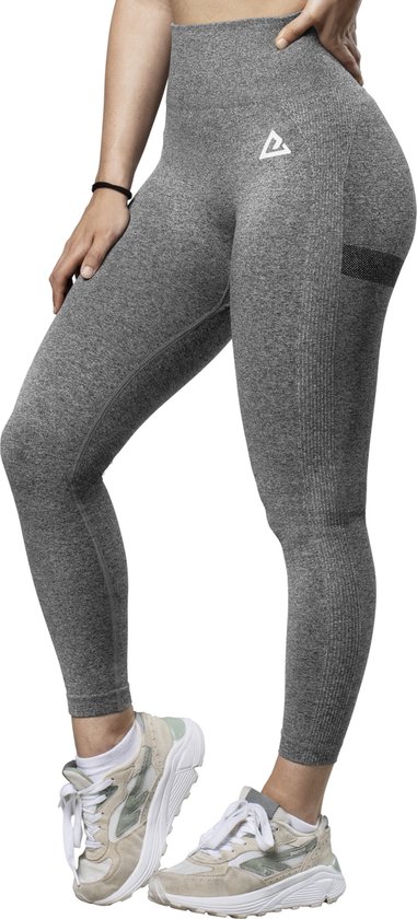 Mewave - Sportlegging donker grijs - Dames - Sportbroek - Sportkleding - Yoga legging - Hardloopbroek - Tiktok - Fitness - Maat XL van Mewave