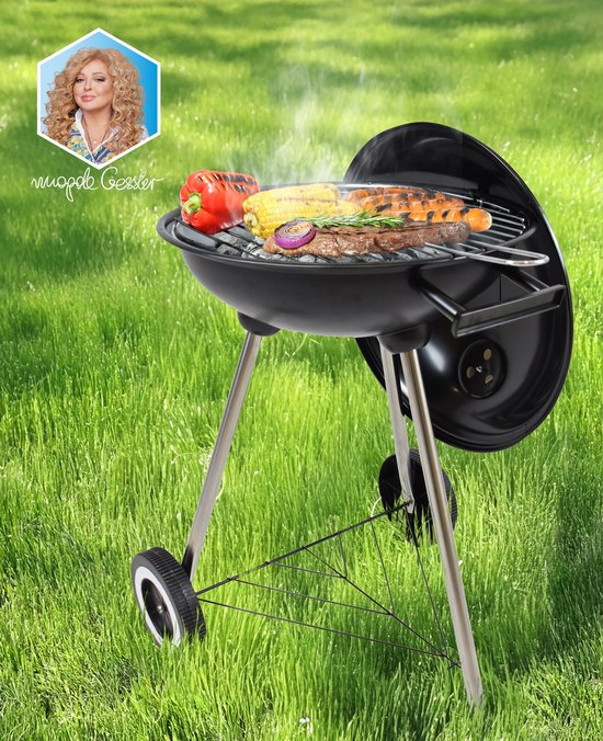 MG Home Grill 40cm met Chromen Rooster - Compact & Draagbaar van Merkloos