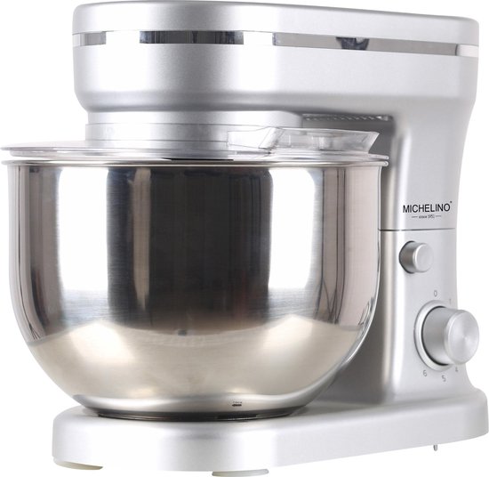 Michelino Keukenmachine 1200W - Inclusief Accesoires - 5L Mengkom - Zilver van Michelino