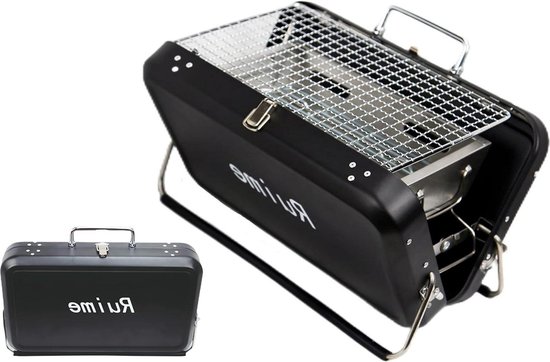 Mini-barbecue draagbare campinghoutkachel met draagtas - campingkooktoestel voor buiten - opslaggrill buitenhaard van Outerman