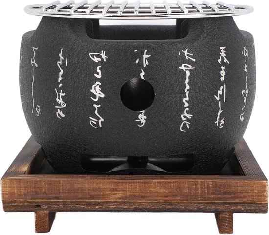 Mini-BBQ-grill draagbare mini-Japanse grillkachel - aluminiumlegering - houtskoolbarbecue - voor kamperen en familiebijeenkomsten van Merkloos