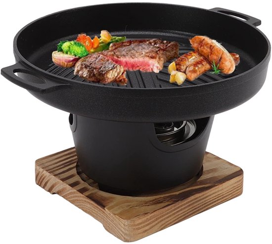 Mini BBQ Grill Stick Proof Rookloze Japanse Tafelblad Grill Indoor Kleine Barbecue Pot Koreaanse Familie Barbecue Kachel Draagbare Tafelblad Barbecue Grill voor Camping Picknick (HN BBQ18D) van MINI