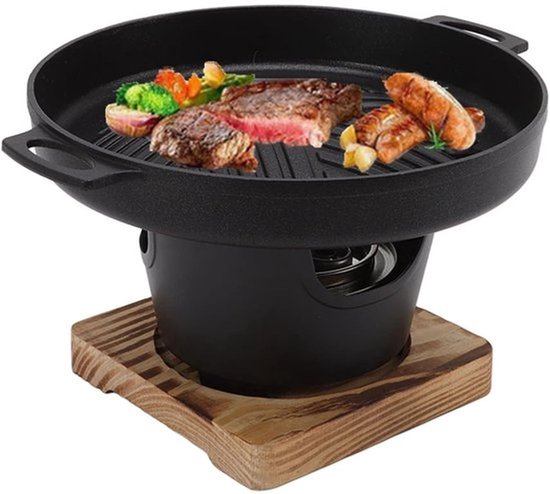 Mini BBQ Grill Stick Proof Smokeless Japanse Tafelgrill Binnen Kleine Barbecue Pot Koreaanse Familie Barbecue Kachel Draagbare Tafelgrill voor Kamperen Picknick van Merkloos