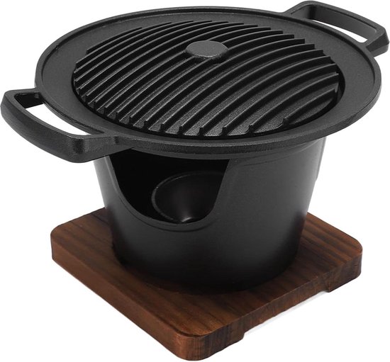 Mini Grillpan Alcoholfornuis Huishoudelijke Barbecue Grillplaat Houtskoolgrill Draagbare Tafelgrill voor Reizen Picknicks Kamperen Barbecue van Merkloos
