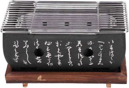 Mini Huishoudelijke Aluminium Houtskool Grill - BBQ Grill Accessoires - Draagbare Voedselplaat Gereedschap - Ronde Aluminium Hibachi Tool voor Kamperen en Binnengebruik van Merkloos