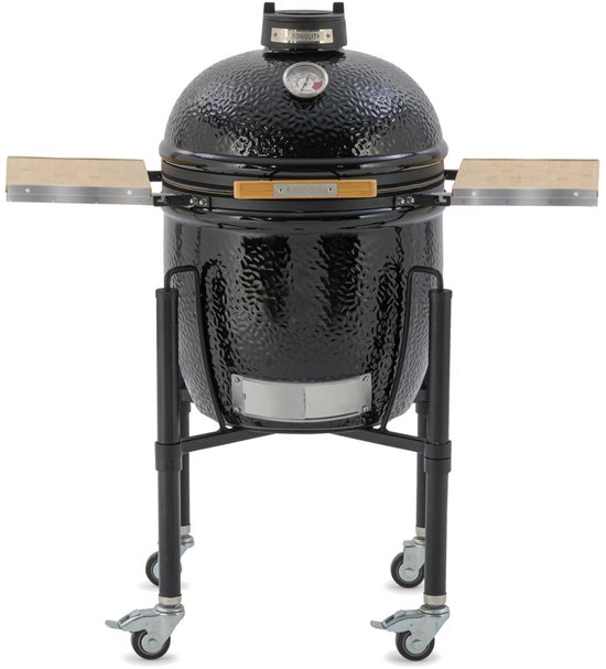 Monolith ONE.55 Kamado BBQ – Starterset met Onderstel & Zijtafels – Ø44 cm – Incl. SGS-systeem, RVS Roosters & Accessoires – Zwart van Merkloos
