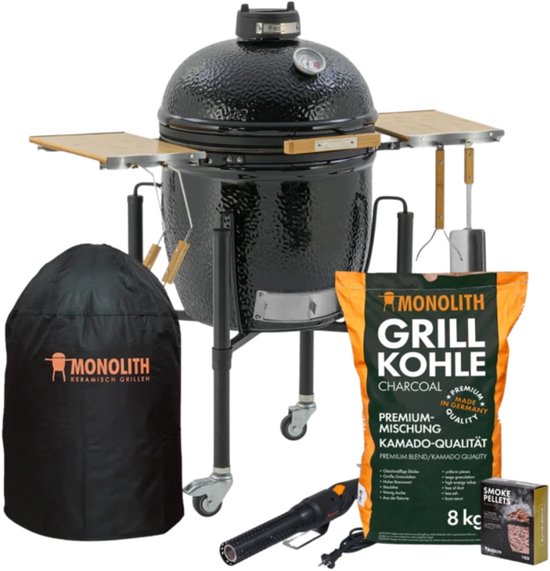 Monolith TWO.55 Classic Starterset – Complete Kamado BBQ Set met Gestell en Accessoires van Merkloos