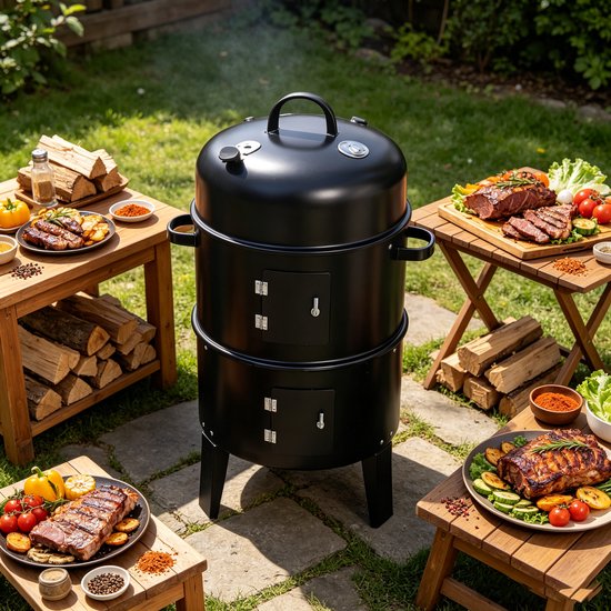 Multifunctionele BBQ-smoker buitengrill grillrooster voor commercieel en thuisgebruik rookoven smoker