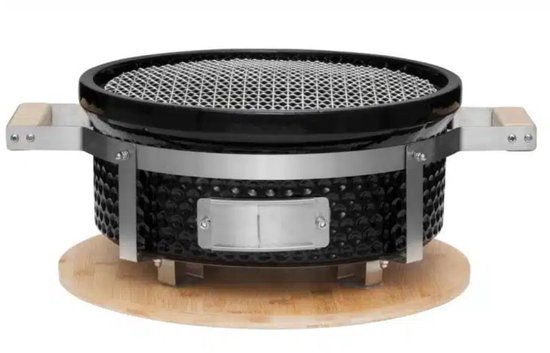 Mustang houtskoolgrill Hibachi | Keramische tafelmodel van Merkloos