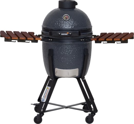 Mustang Kamado M 18 inch  - Ø 38 cm - Met glasvezelafdichting - 68.5 kg - Houtskool - Kleur grijs van Mustang