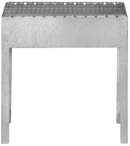 Mustang stalen houtskoolgrill | 6 spiesen van Merkloos