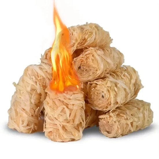 Natuurlijk Vuurstarter - Houtstokken - 100% Natuurlijk - Lange Brandtijd - Hout - Voor Buitenliefhebbers - 30/100 Stuks van Merkloos