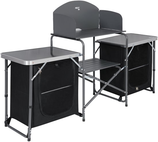 Nils Camp - NC3042 - Opvouwbare Kampeerkast - Windbescherming - Aluminium - 600D Oxford