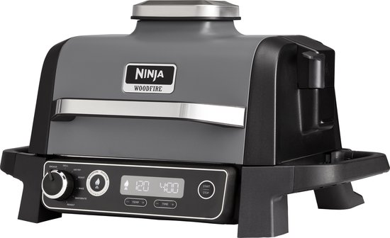 Ninja Woodfire - 7-in-1 Elektrische BBQ Grill, Smoker & Airfryer - Tafelmodel Barbecue - Geschikt voor Balkon - OG701EU van Ninja