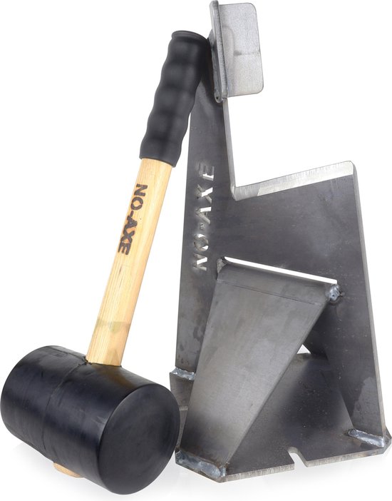 NO-AXE HOUTKLOVER | BLANK STAAL | SET MET HAMER | HOUTSPLIJTER | HOUTSPLITTER | HOUTKLIEVER | SPLIJTWIG | KLOOFWIG van NO-AXE