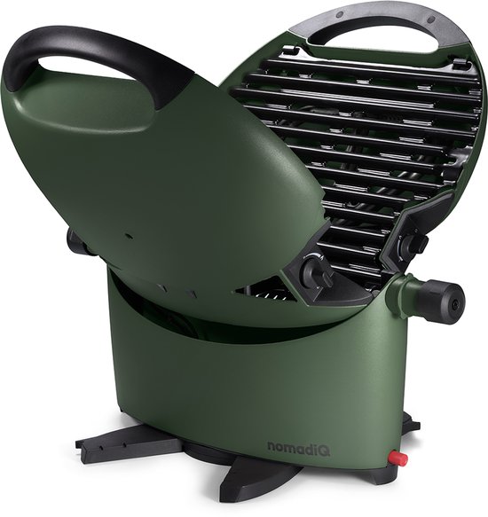 nomadiQ BBQ 3.0 - De ultieme lichtgewicht draagbare gas BBQ / Grill - Barbecue voor op de camping & vakantie Forest Green van nomadiQ