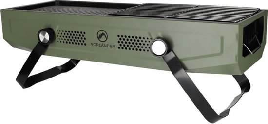 Norlander Outdoor BBQ met grill - 56 x 20 x 20 cm - Groen van Merkloos