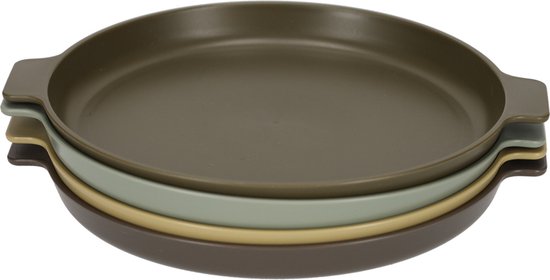 Norlander Outdoor borden - Camping servies - ronde borden - Set van 4 - Multikleur van Norlander