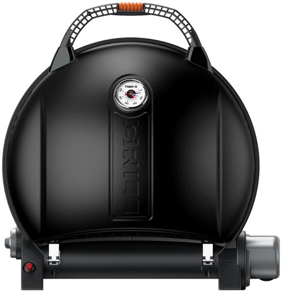 O-Grill 900 Black - Draagbare Gas BBQ - Extra Groot Grilloppervlak - Met Thermometer - Camping / Tuin - Zwart