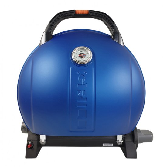 O-Grill 900 Blue - Draagbare Gas BBQ - Extra Groot Grilloppervlak - Met Thermometer - Camping / Tuin - Blauw