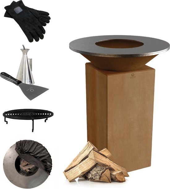 Ofyr 75 vuurschaal - grill - barbecue promopakket van Merkloos