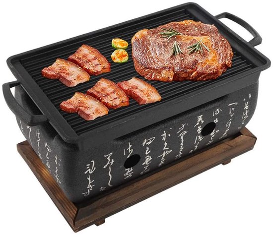 OmGoods - Dailygoody - Japanse Stijl Barbecue Grill - Mini Houtskool Kachel - Voor Gezellige - Hibachi voor Yakiniku - Perfect voor Camping