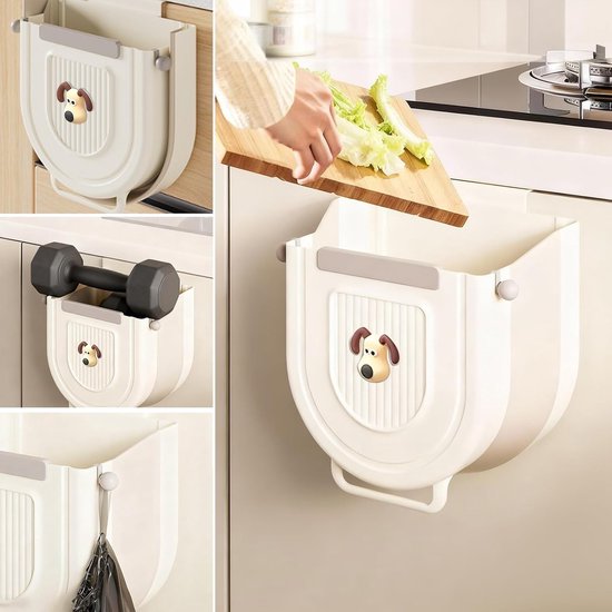 Opvouwbare hangende vuilnisemmer voor keuken, camping en auto - handige afvaloplossing voor badkamer en kantoor van Merkloos
