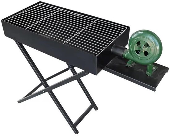 Opvouwbare X-Vorm Houtskool BBQ – Draagbare IJzeren Barbecue Grill voor Buiten – Verkrijgbaar in 60x30 cm – Voor Tuin, Camping & Terras van Merkloos