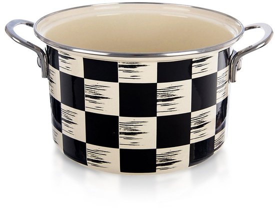 Orion Szachownica Serie - Geëmailleerde Pan - 20 cm - 3 l - Retro Stijl van orion