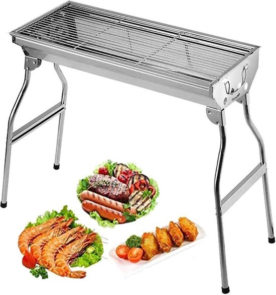 Outdoor Camping BBQ Grill - Heavy-duty Vouwhoutskool - Draagbaar en Handig - Picknick BBQ Fornuizen van Merkloos