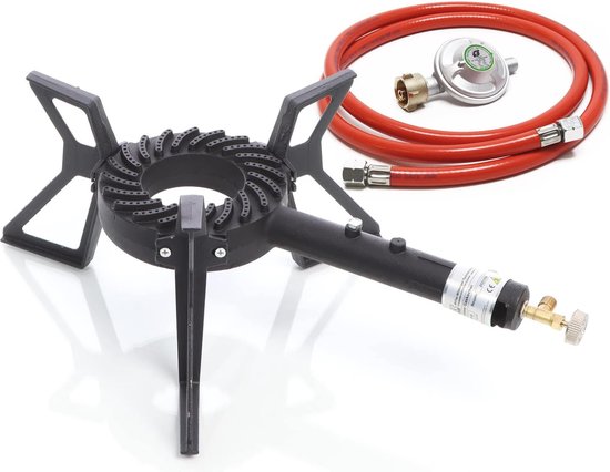 Outdoor gasfornuis 10,5 kW met gasslang en drukregelaar voor camping en tuin van OutDoor