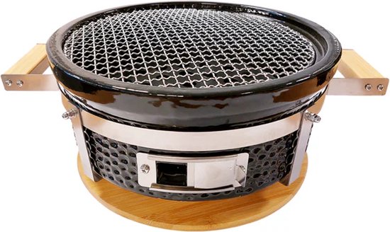 Outr Braza Tafelgrill - rond rooster met 30 cm grilloppervlakte - 2 handvaten van Merkloos